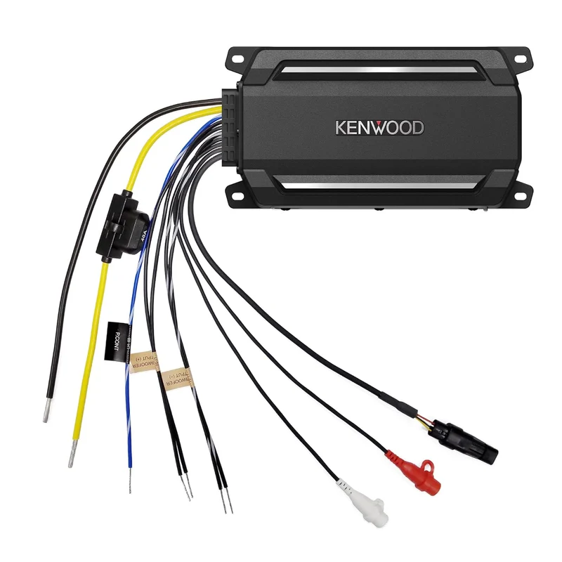 KENWOOD KAC-M5001 600W Mono Compact Digital Amplifier for Car, Marine, UTV & Motorsport Vehicles, Solid Corrosion-Resistant Aluminum Chassis, IPX6, IPX7 & IP6X Certified and Vibration-Proof
