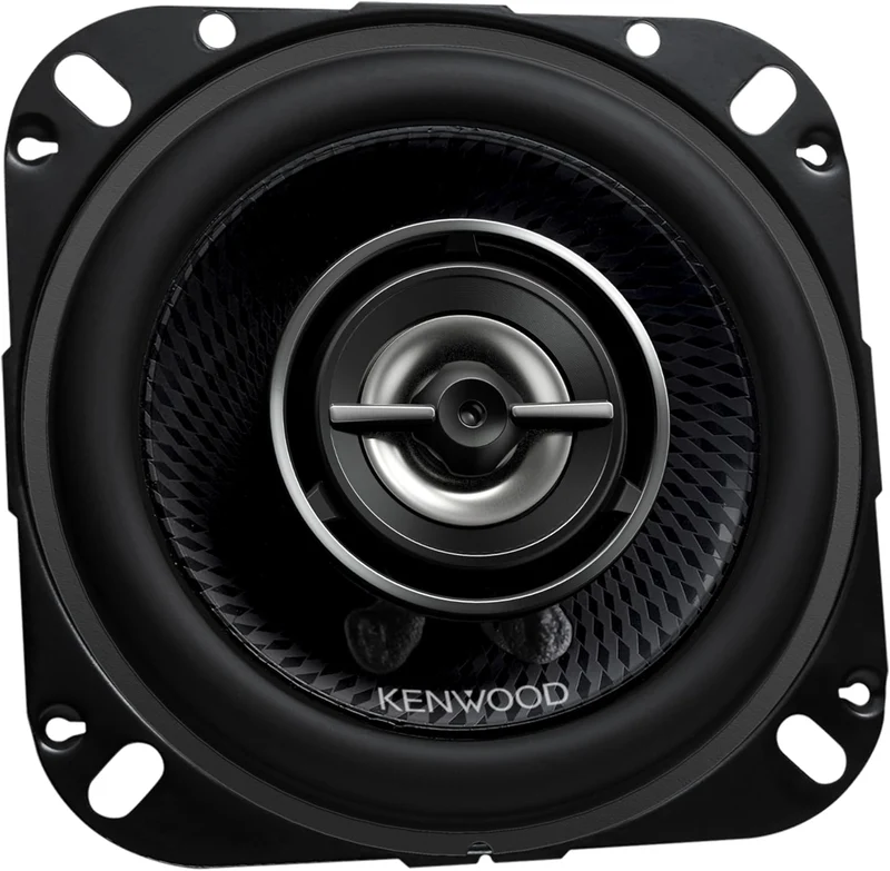 Kenwood KFC-1098RS 4" 2-Way Car Speakers – 220W Peak Power, Acoustic Sound Harmonizer, Sound Field Enhancer, Easy Installation
