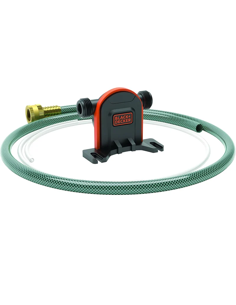 Black+Decker Drill Pump Kit with Intake and Discharge Hose, Pumps up to 225 GPH