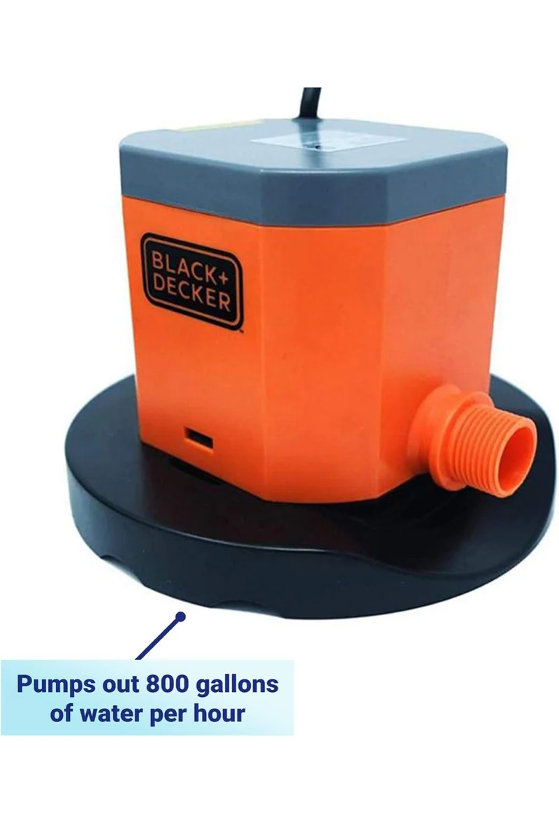 BLACK+DECKER Swimming Pool Cover Pump, 800 GPH Manual