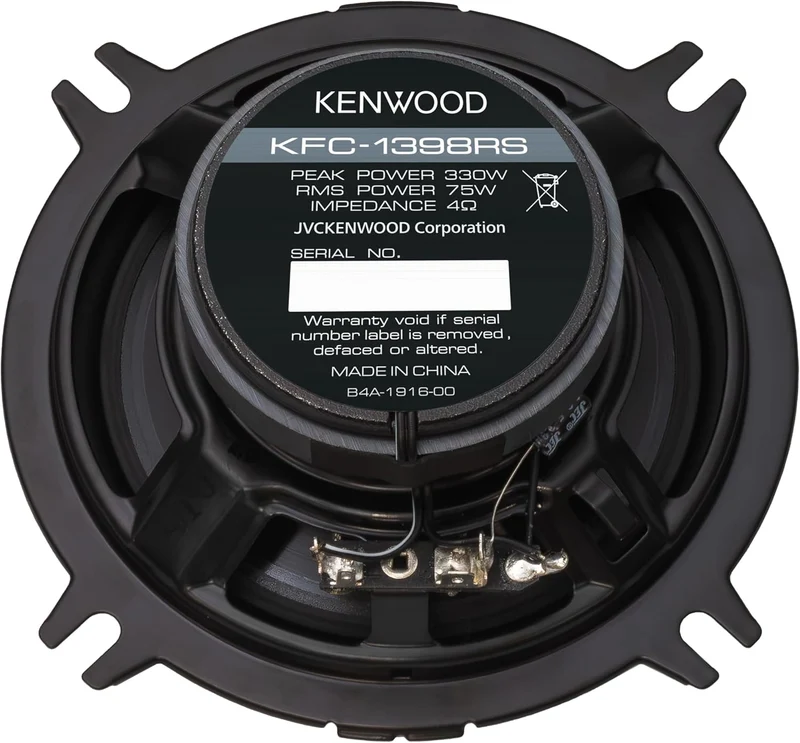 Kenwood KFC-1398RS 5-1/4" 2-Way Car Speakers – 330W Peak Power, Acoustic Sound Harmonizer, Sound Field Enhancer, Easy Installation