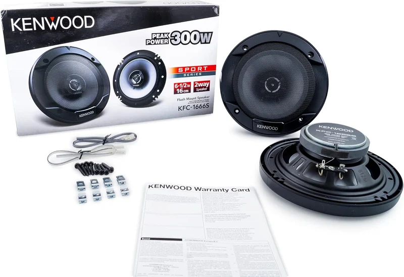 KENWOOD KFC-1666S Car Stereo Speaker 6-1/2" 2-Way Speakers with Powerful Sound and Easy Installation - Elevate Your Car Audio