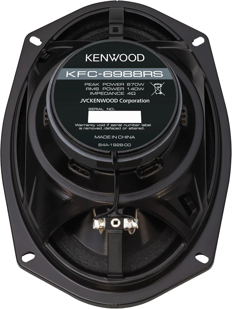 Kenwood KFC-6988RS 6" x 9" 4-Way Car Speakers – 670W Peak Power, Polypropylene Woofer Cone, Balanced Dome Tweeter, Acoustic Sound Harmonizer