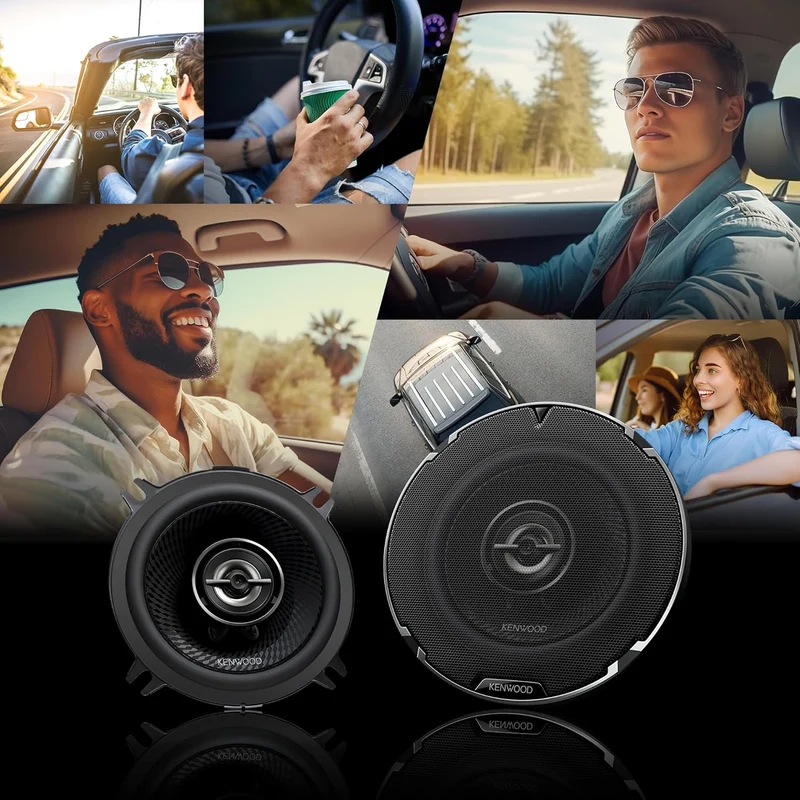Kenwood KFC-6998RS 6" x 9" 5-Way Car Speakers – 720W Peak Power, Polypropylene Woofer Cone, Balanced Dome Tweeter, Acoustic Sound Harmonizer