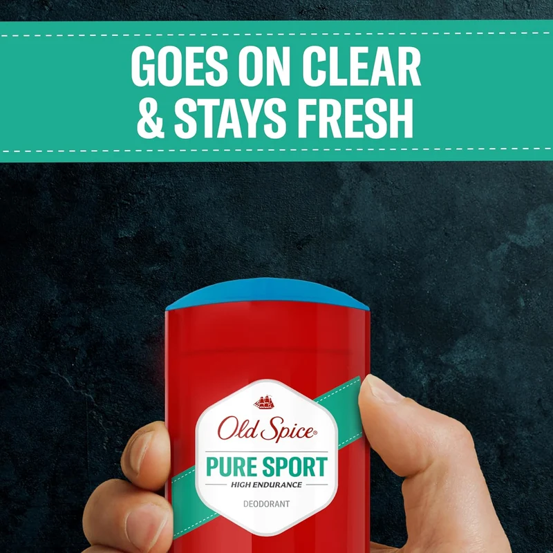 Old Spice Aluminum Free Deodorant For Men, 24/7 Sweat Defense & Advanced Odor Protection - Pure Sport Scent (Pack of 3)