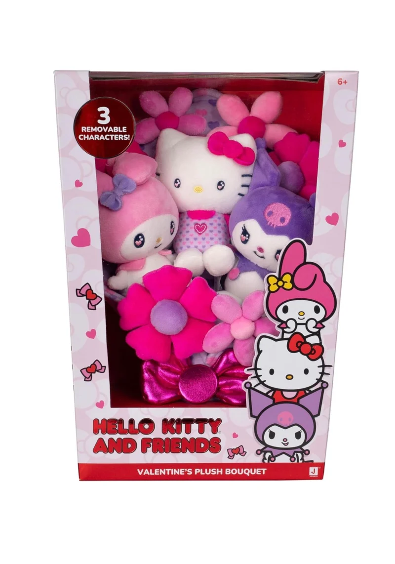 New - Hello Kitty® and Friends - Plush Special Valentine’s Bouquet