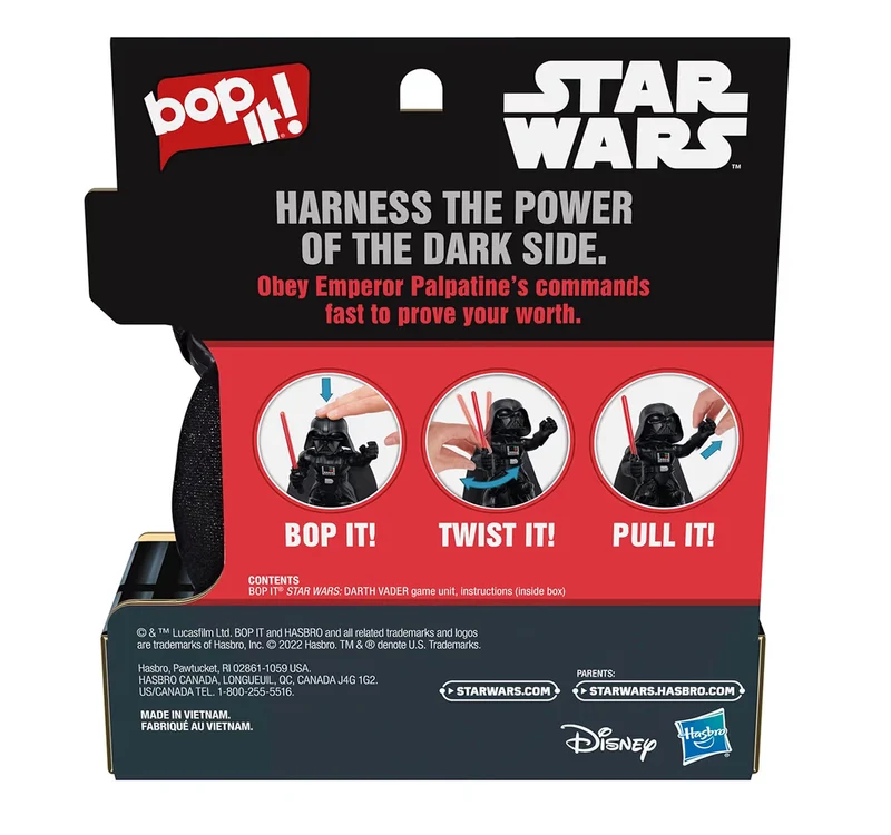 Bop It! Star Wars Darth Vader Edition Game - Features The Voice of Emperor Palpatine
