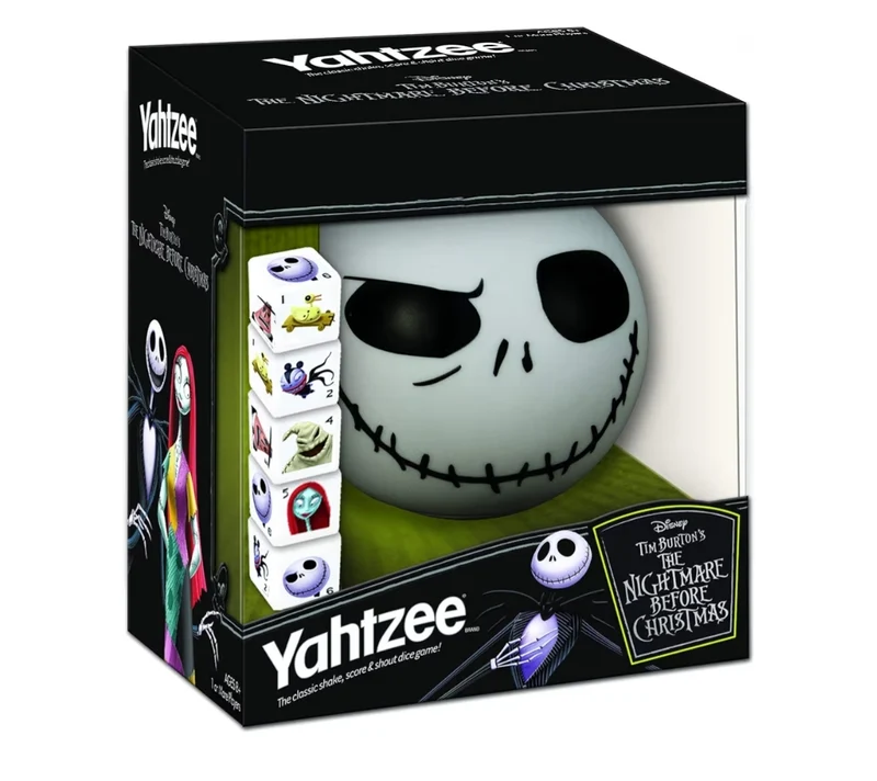 Disney Yahtzee The Nightmare Before Christmas Dice Game - Collectible Jack Skellington - Family Dice Game & Travel Games
