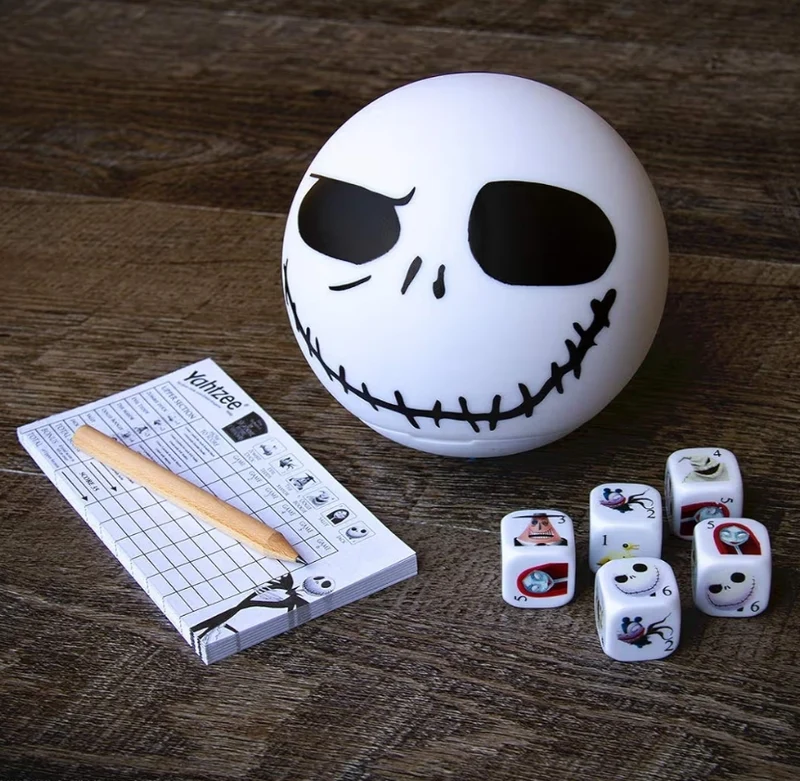 Disney Yahtzee The Nightmare Before Christmas Dice Game - Collectible Jack Skellington - Family Dice Game & Travel Games