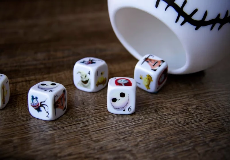 Disney Yahtzee The Nightmare Before Christmas Dice Game - Collectible Jack Skellington - Family Dice Game & Travel Games