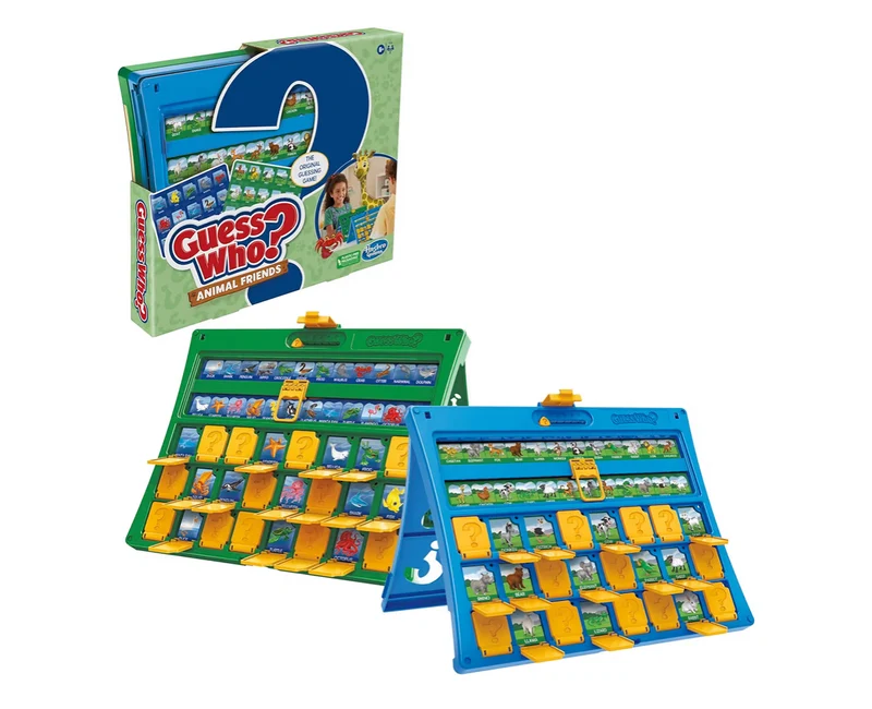 Hasbro Gaming Guess Who? Animal Friends Game - 2 Double-Sided Animal Sheets - 2-Player Board Games
