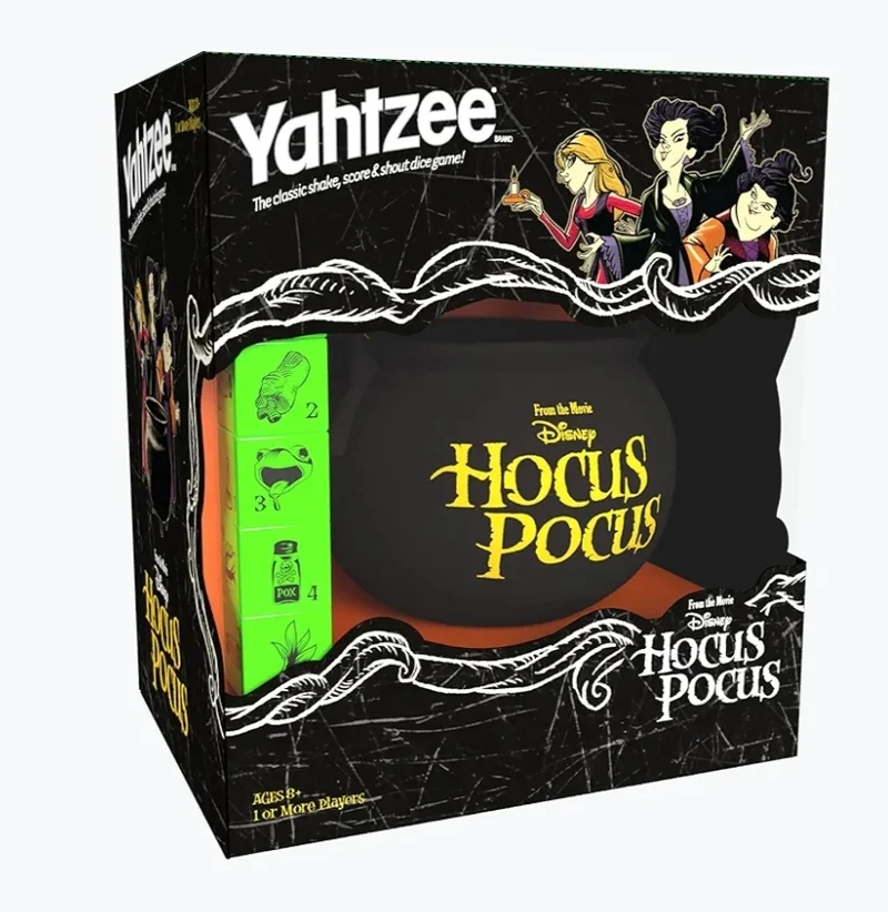 YAHTZEE: Disney Hocus Pocus Collectible Caldron Dice Cup Classic Family Game