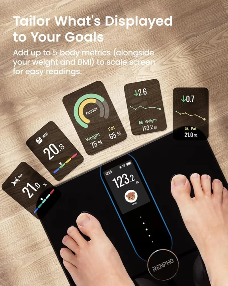Smart Scale with Color Display and Smart Tape Measure