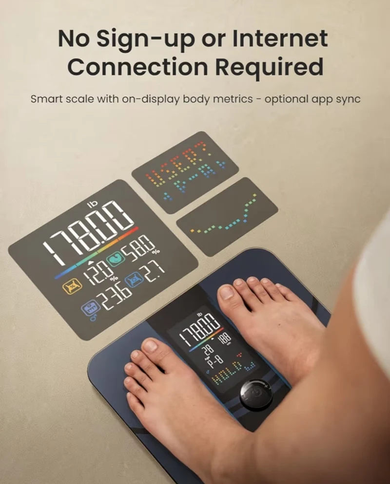 Smart Scale for Body Weight for BMI and Body Smart Tape Measure for Weight Loss