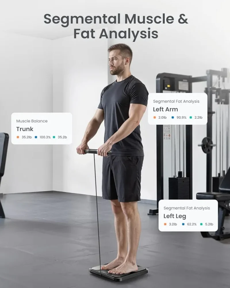 Smart Scale for Body Weight, 8-Electrode Digital Bathroom Scale w/ BMI Body Fat Muscle Mass, Body Composition Analyzer