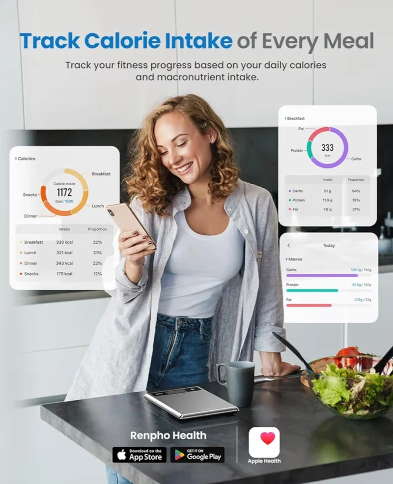 New Smart Food Scale and Body Fat Scale with TFT LCD