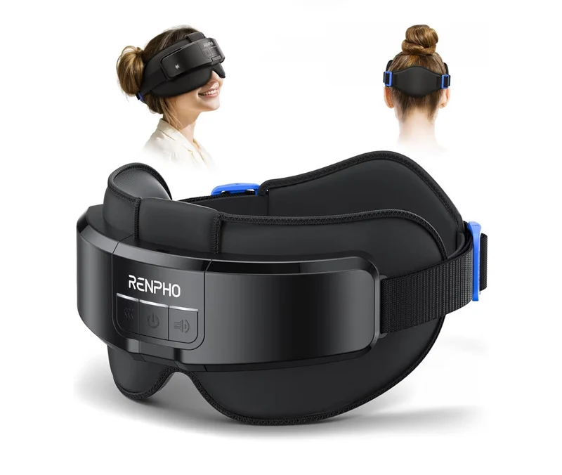 Eyeris Mask Head & Eye Massager, Headache Massager for Forehead, Heated Face Mask with Heat