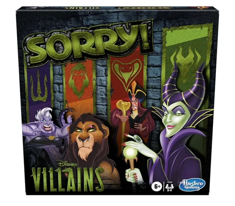 Hasbro Gaming Sorry! Board Game: Disney Villains Edition Kids Game