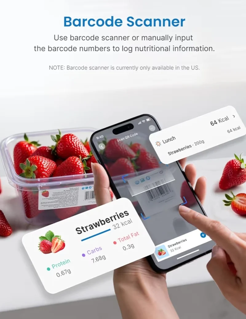 Smart Food Scale with Nutritional Calculator and Smart Scale with Color Display