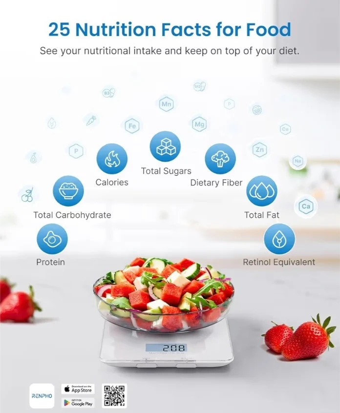 Smart Food Scale with Nutritional Calculator for Body Weight