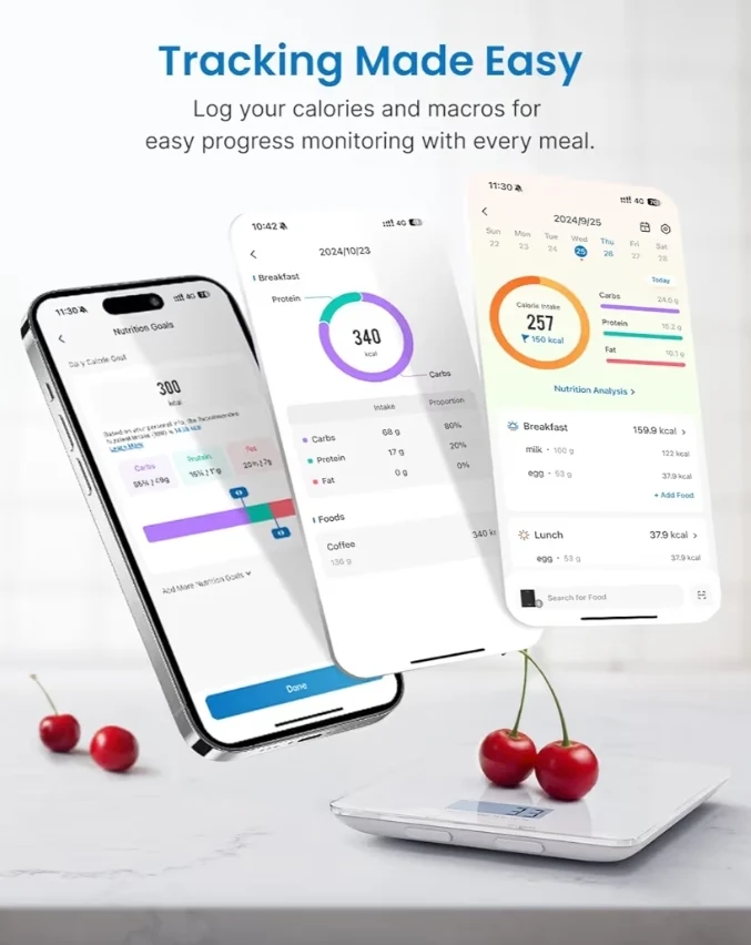 Smart Food Scale with Nutritional Calculator for Body Weight