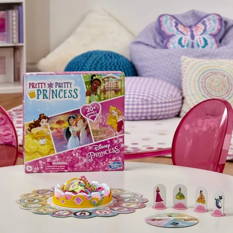 Hasbro Gaming Pretty Pretty Princess: Edition Board Game Featuring Disney Princesses - Jewelry Dress-Up Game