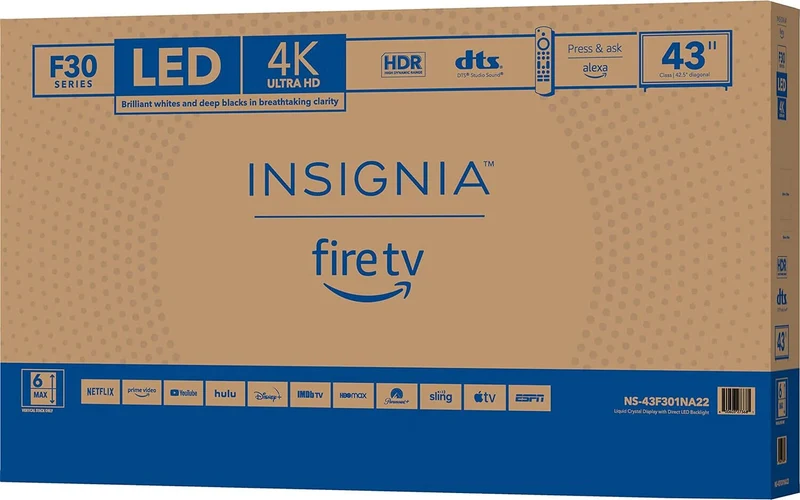 INSIGNIA 50-inch Class F Series LED 4K UHD Smart Fire TV Alexa Voice Remote