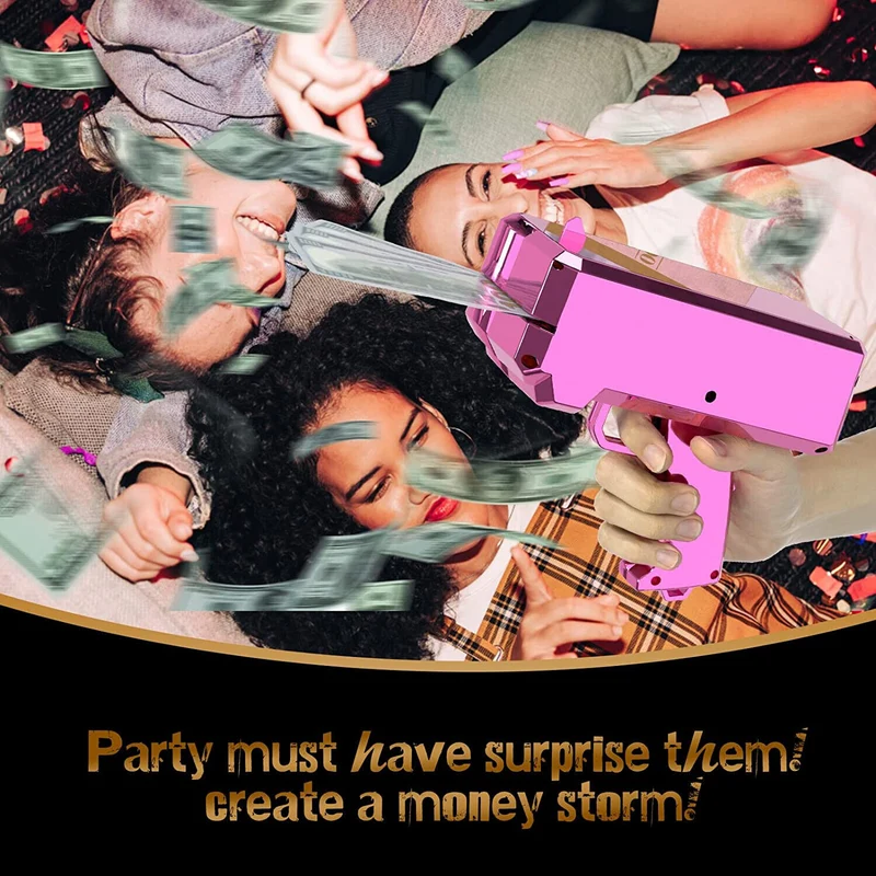 Prop Gun Make it Rain Money Gun for Movies That Look Real Handheld Cash Gun