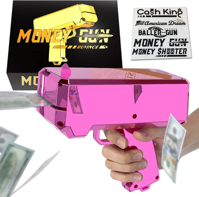 Prop Gun Make it Rain Money Gun for Movies That Look Real Handheld Cash Gun