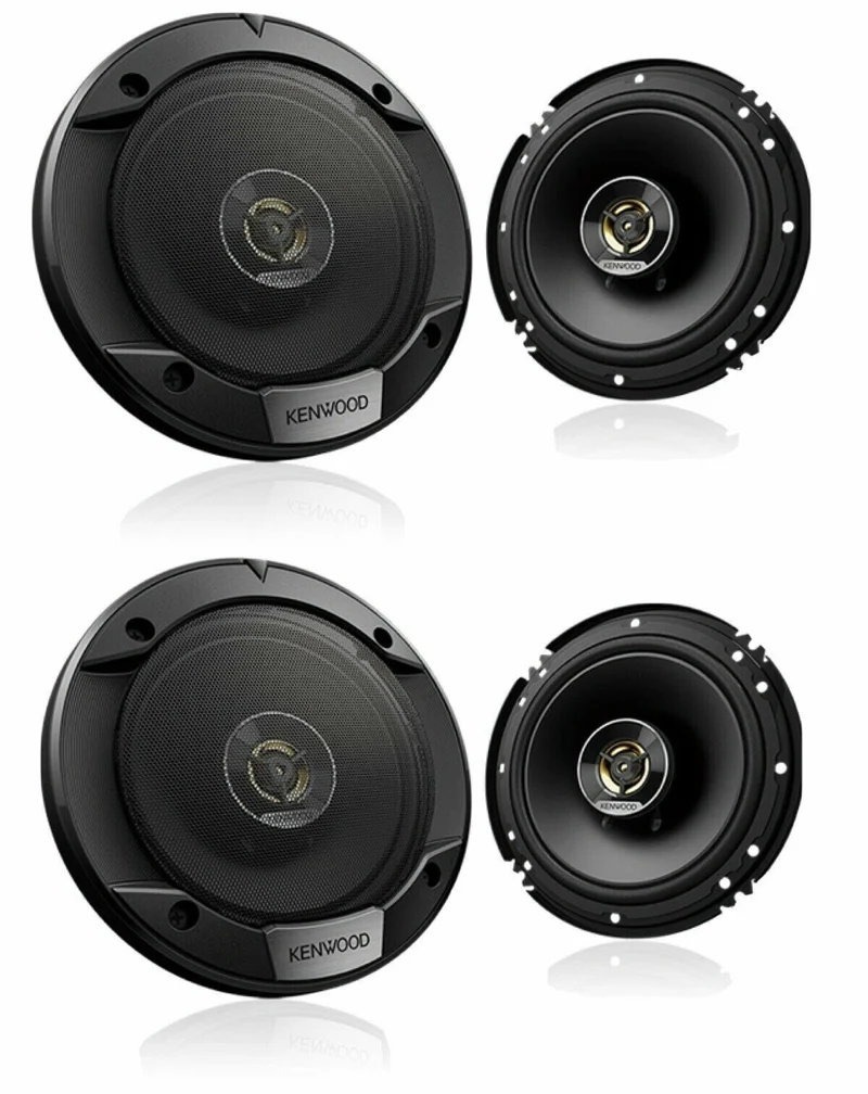 Kenwood KFC-S1666 300w 6.5" 2-Way Car Audio Door Coaxial Speakers 2 PAIRS