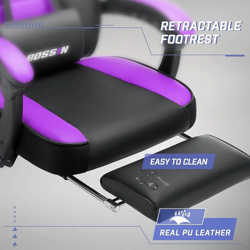 Big and Tall Gaming Chairs for Adults Ergonomic Video Game Chairs with footrest