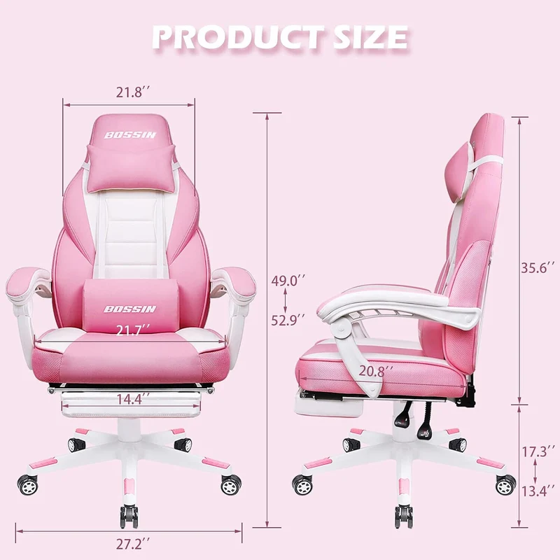 Big and Tall Gaming Chairs for Adults Ergonomic Video Game Chairs with footrest