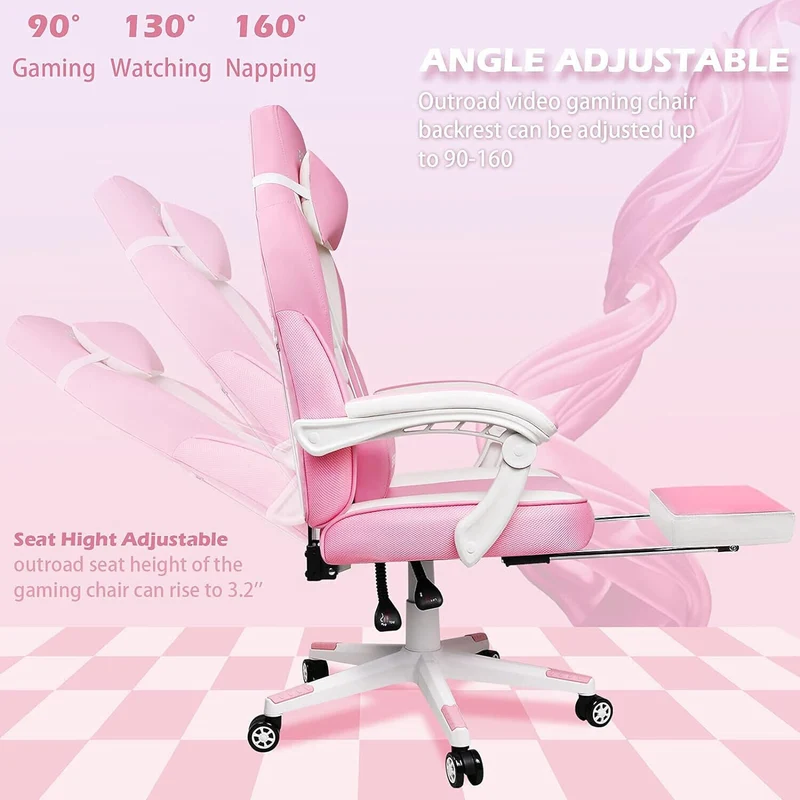 Big and Tall Gaming Chairs for Adults Ergonomic Video Game Chairs with footrest