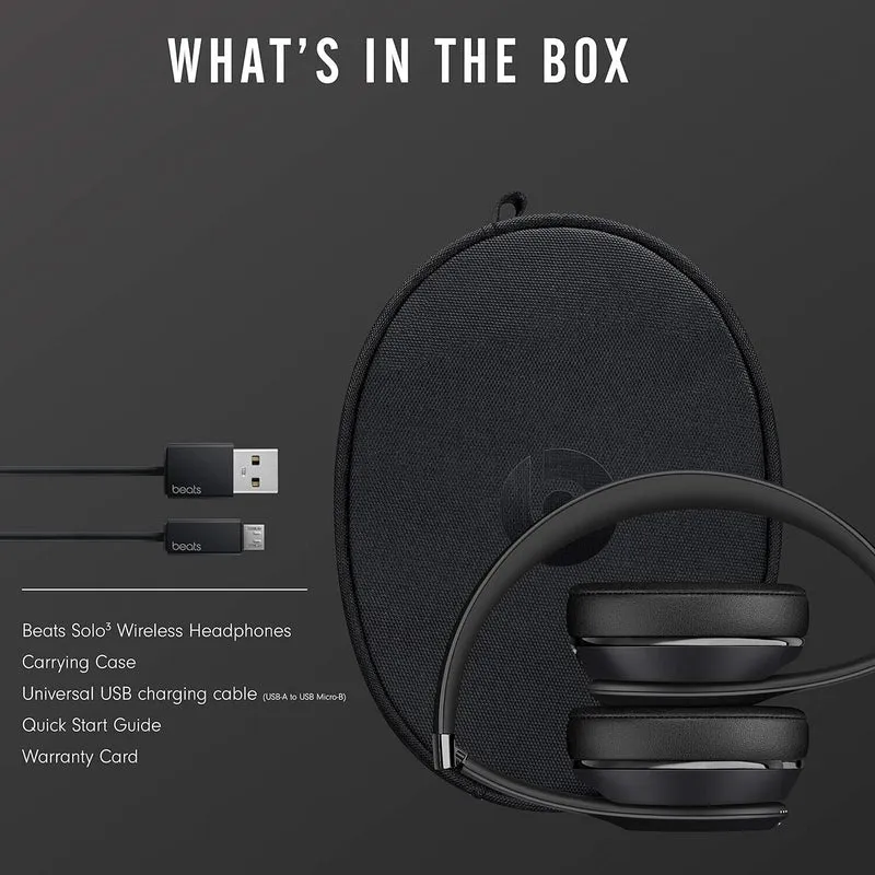 Beats Solo3 Wireless On-Ear Headphones Apple W1 Headphone Chip Class 1 Bluetooth