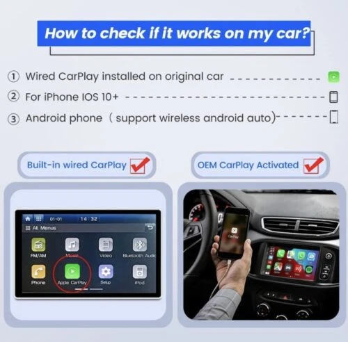 CarlinKit 4.0 Wireless CarPlay/Android Auto 2 in 1 - Adapter For Wired CarPlay
