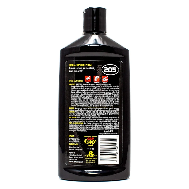 Meguiar's Mirror Glaze Ultra Finishing Polish for Impeccable Shine Removes Defects and Swirls for a High Gloss (8 Oz)
