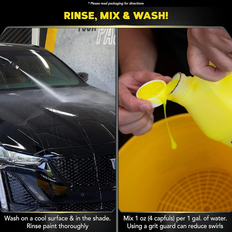 Meguiar's Ultimate Wash and Wax Shine, and Protect with an Enhanced pH Neutral Car Paint Cleaner - 1 Gallon