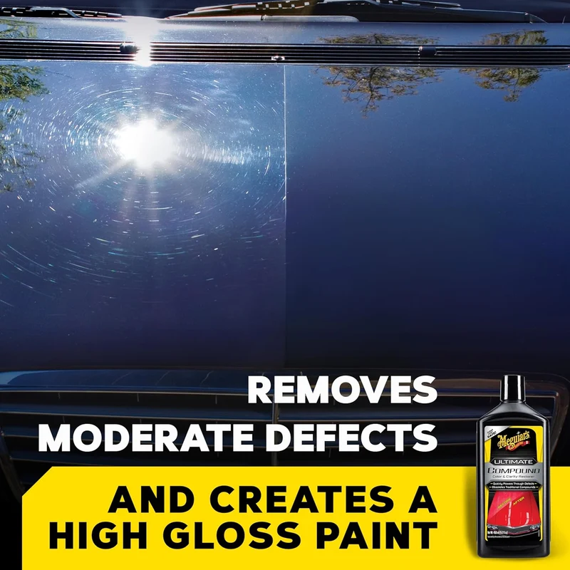 Meguiar’s Ultimate Compound, Pro-Grade Car Scratch Remover for Paint Correction, Removes Swirls and Defects (15.2 Oz)