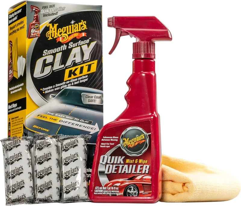 Meguiar's Smooth Surface Clay Kit, Safe and Easy Car Claying for Smooth - Glass Finish