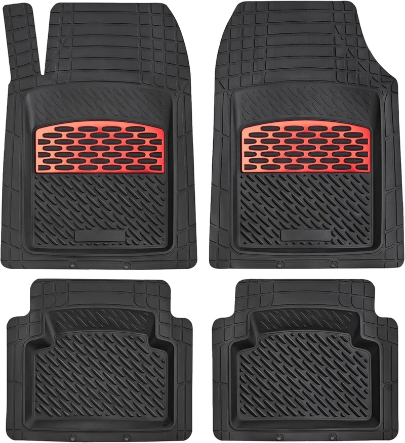 3D Car Floor Mat thick Heavy Duty Durable Universal - Sapphire Red Deep Dish for Cars SUVs Minivan Truck
