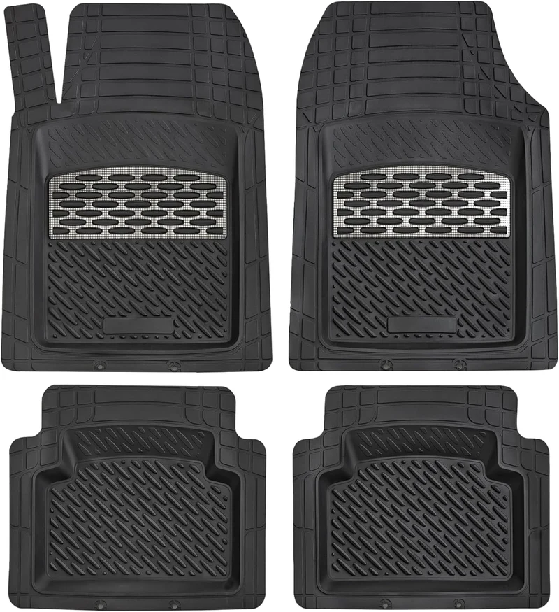 3D Car Floor Mat Thick Heavy Duty Durable Universal - Sapphire Carbon Deep Dish for Cars SUVs Minivan Truck