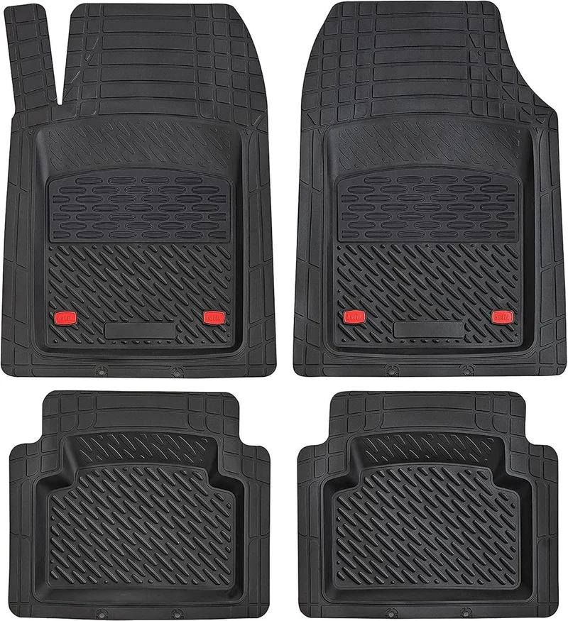 3D Car Floor Mat Thick Heavy Duty Durable Universal - Sapphire Black Deep Dish for Cars SUVs Minivan Truck