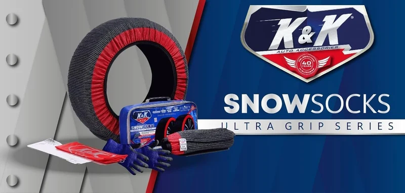 Snow Socks Tires Pro Series Ultimate Grip Snow Traction Device - Cars/ SUVs Winter Emergency Accessory (XL)