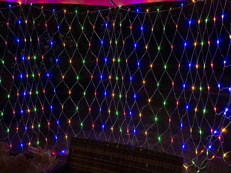 100 LED 4.5ft x 6.5ft Christmas Net Lights Decorations - (Multicolor)
