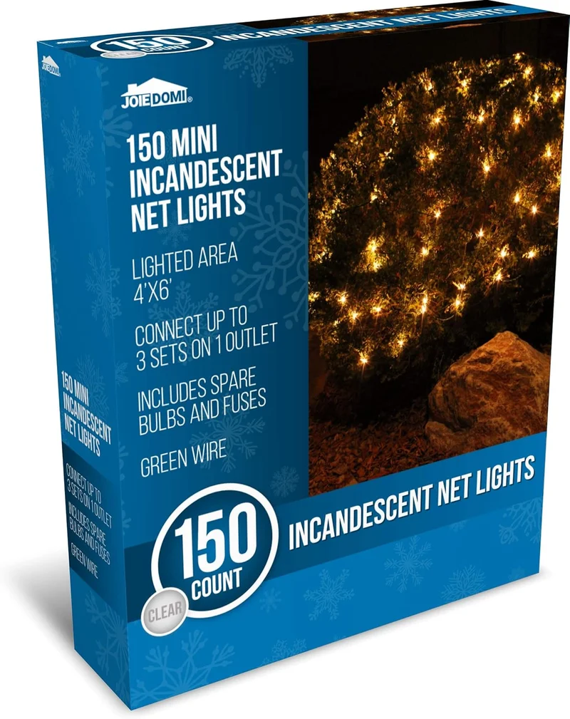 150 Warm White Net Lights for Indoor & Outdoor Decorations