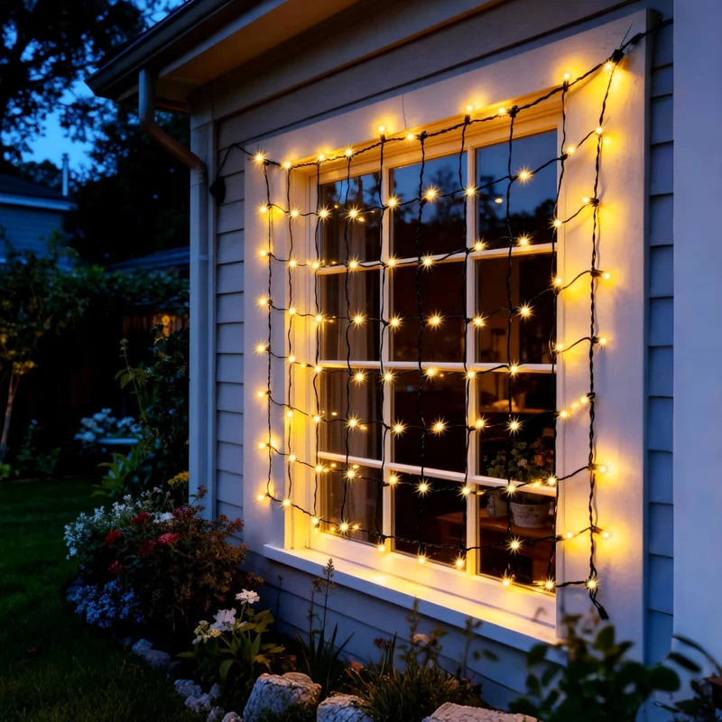 2PK Christmas Net Lights,150 CT Warm White for Indoor & Outdoor Decorations