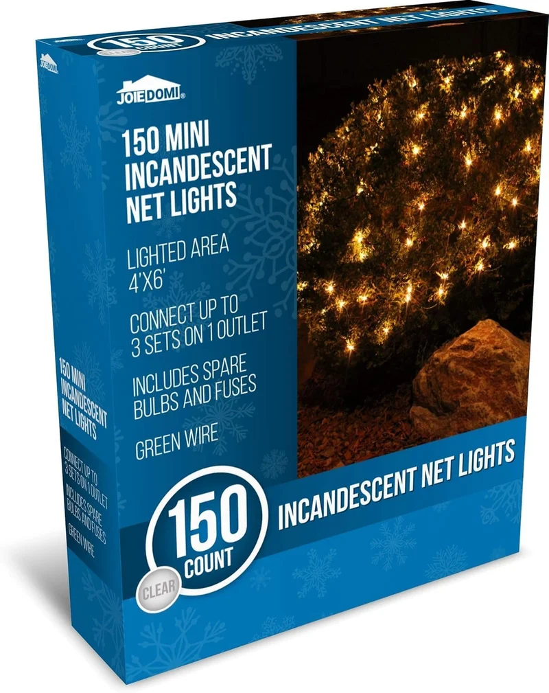 Christmas Net Lights,150 CT Warm White for Indoor & Outdoor Decorations