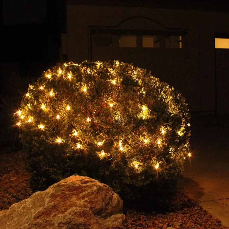 2Pk Christmas Net Lights, 100 CT Warm White for Indoor & Outdoor Christmas Decorations