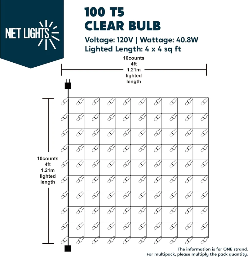 Christmas Net Lights,100 CT Warm White for Indoor & Outdoor Decorations
