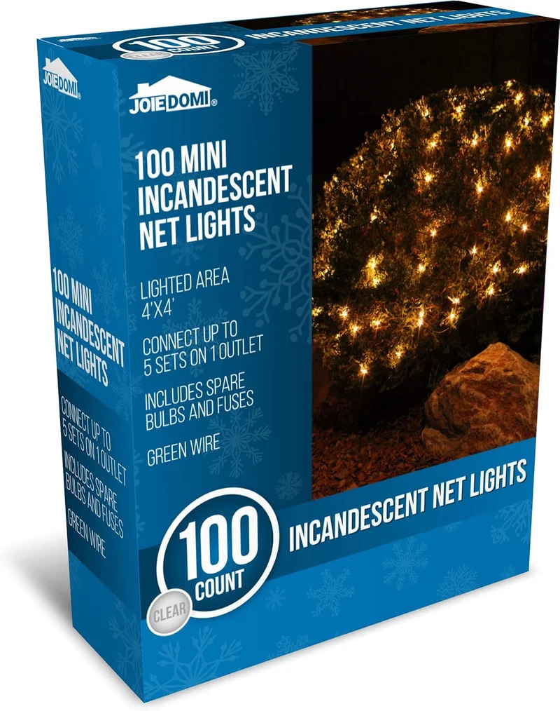 Christmas Net Lights,100 CT Warm White for Indoor & Outdoor Decorations
